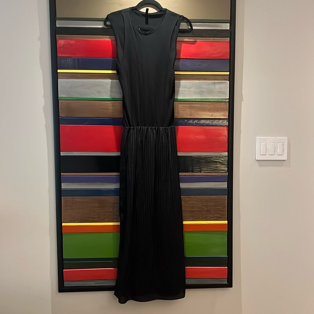 Anthropologie Drifter Women’s long, black sleeveless maxi dress- stretch S small